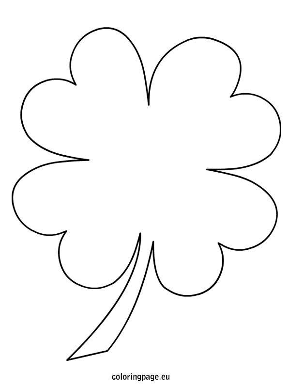 Four Leaf Clover Coloring Pages