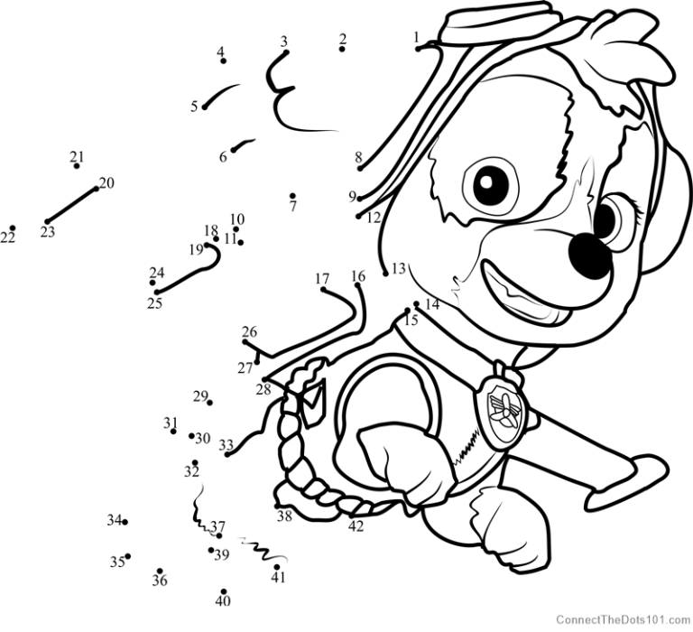 Skye Christmas Paw Patrol Coloring Pages