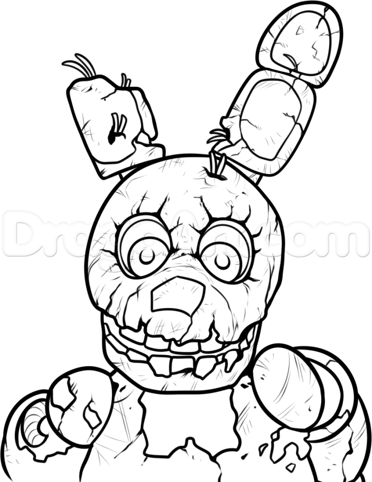 Fnaf Colouring Pages Springtrap