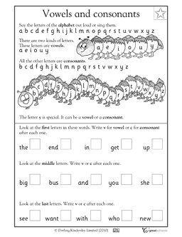 Free Printable Vowels And Consonants Worksheets