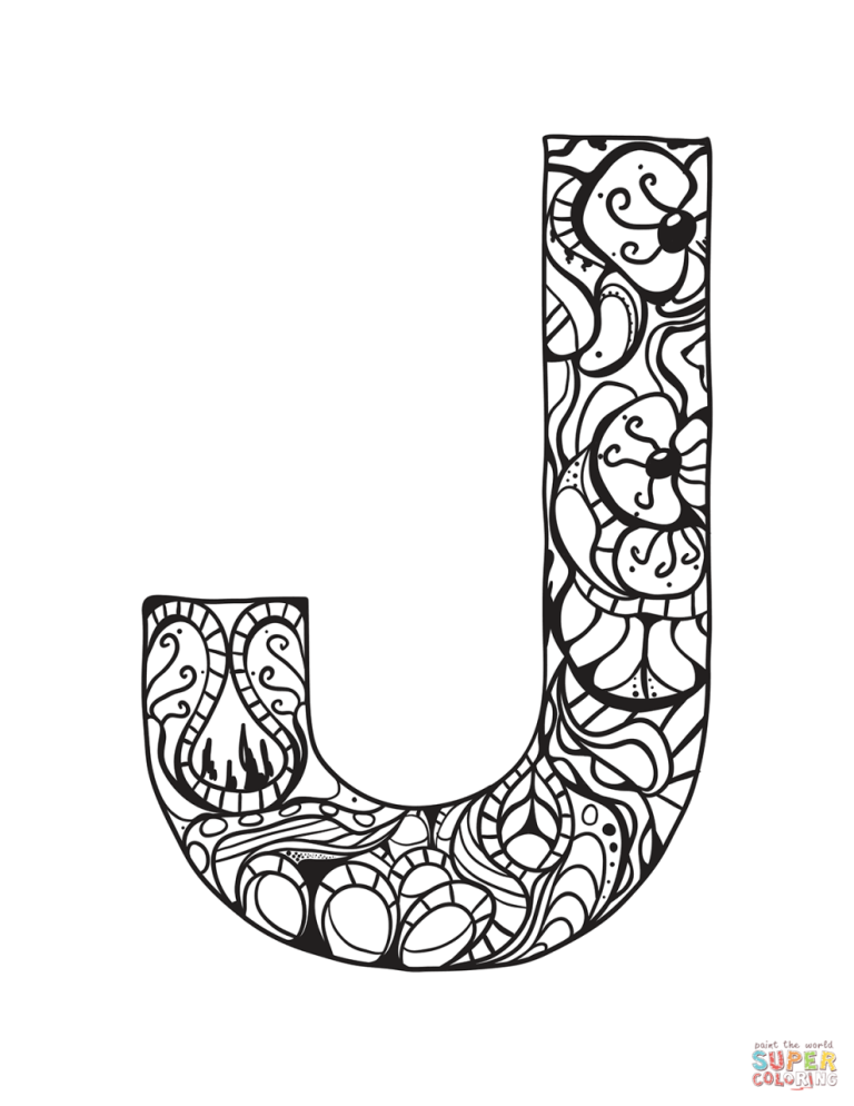 Coloring Sheet Letter J Coloring Page