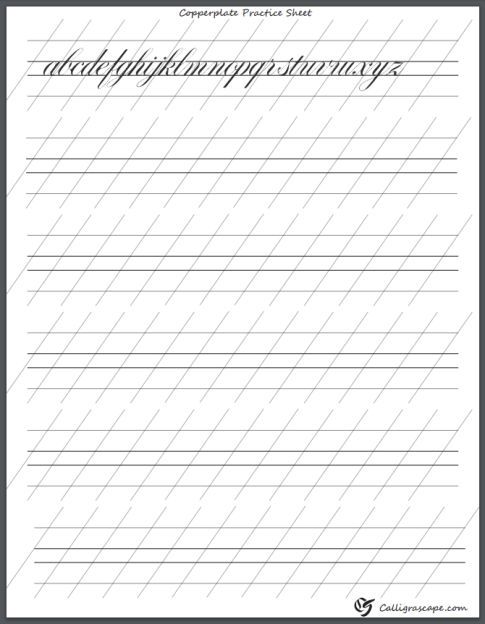 Free Pdf Pencil Calligraphy Worksheets