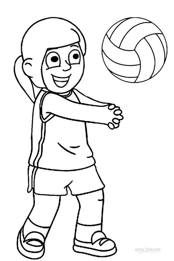 Volleyball Coloring Pages Free
