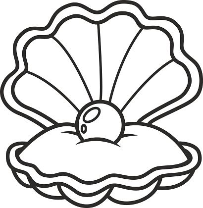 Cute Seashell Coloring Page