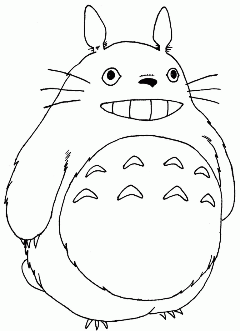 Cute Totoro Coloring Pages