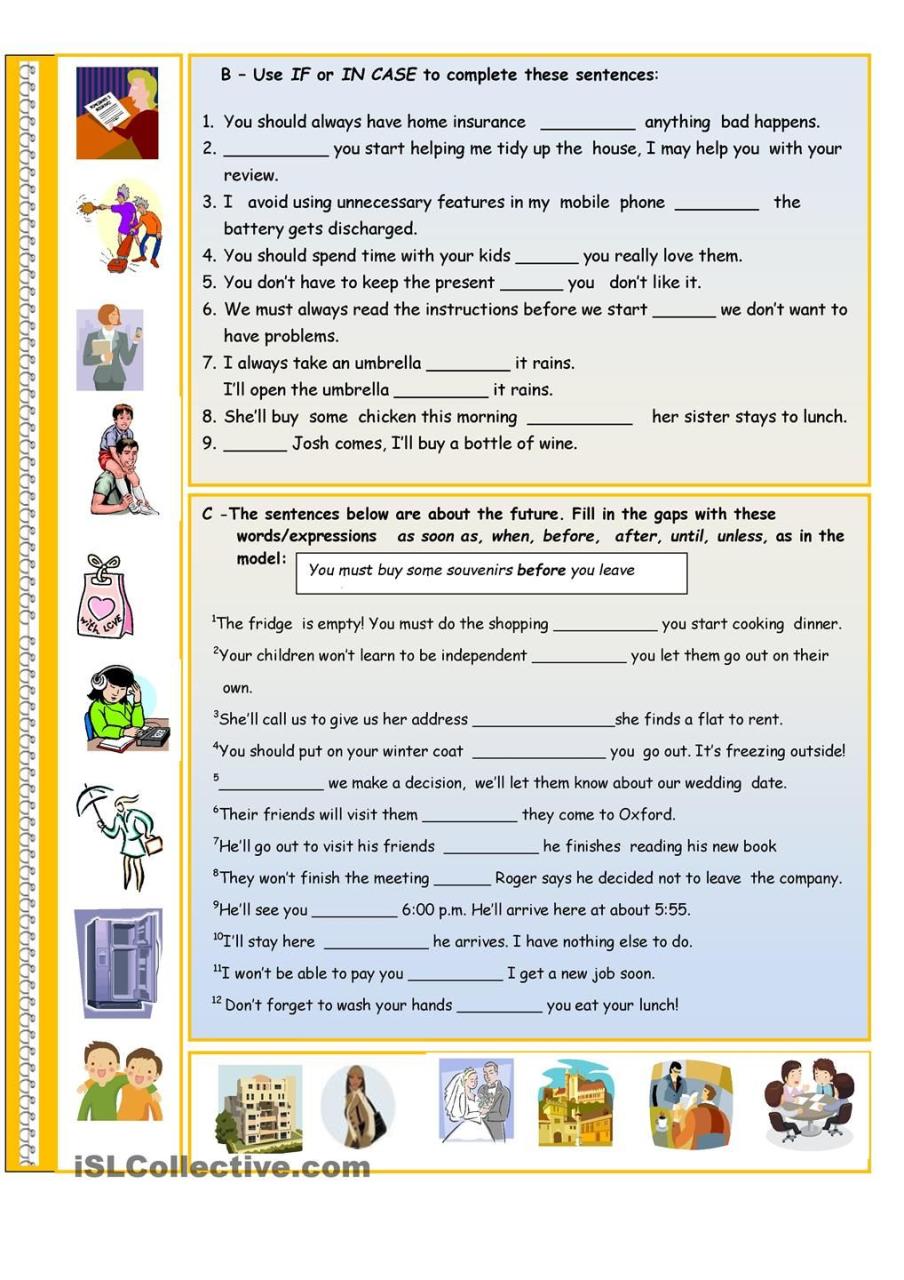 First Conditional Worksheets For Kids