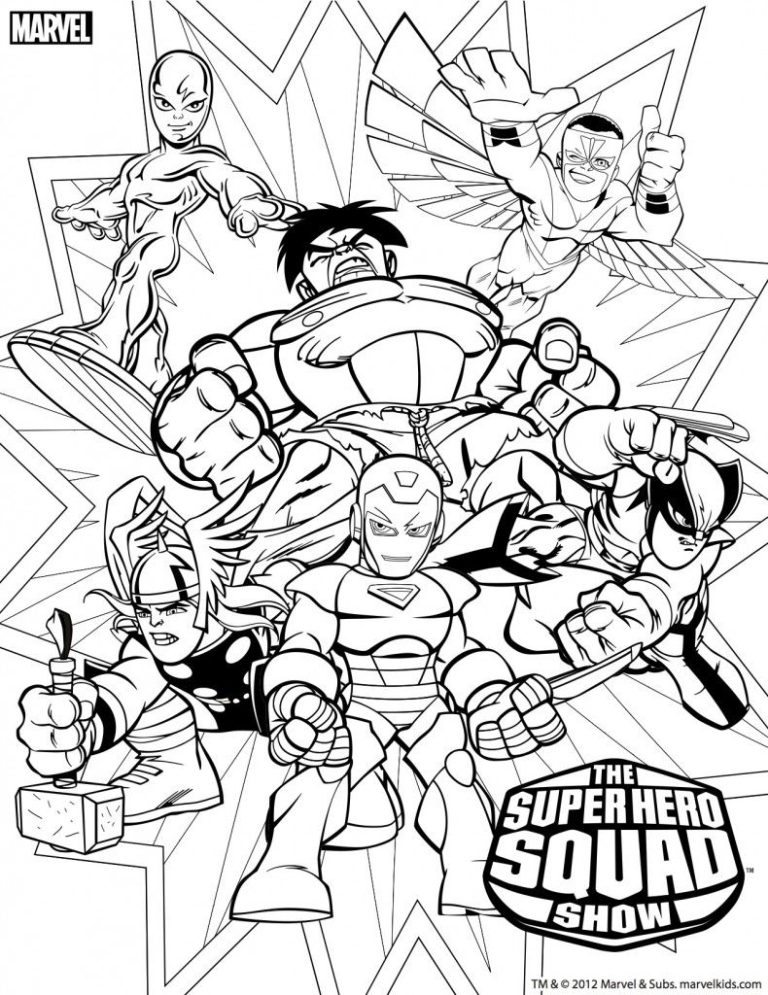 Marvel Coloring Sheets