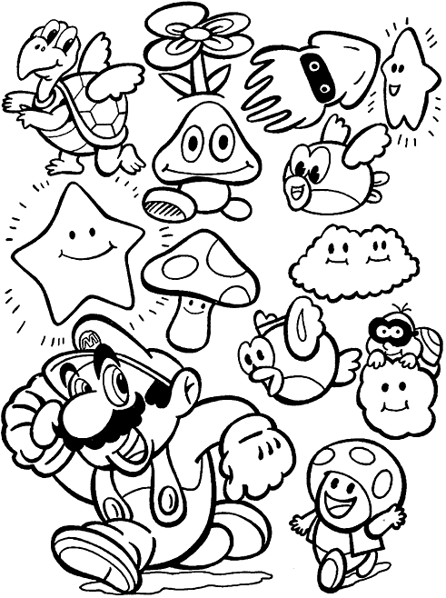 Printable Nintendo Coloring Pages