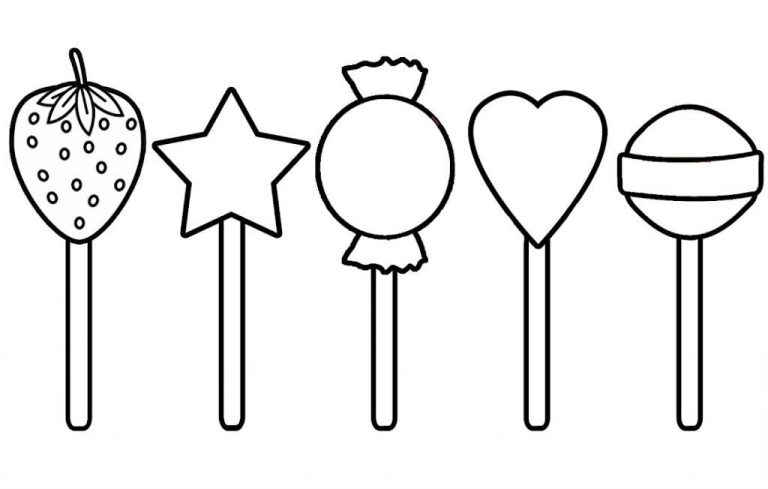 Lollipop Coloring Pages For Kids
