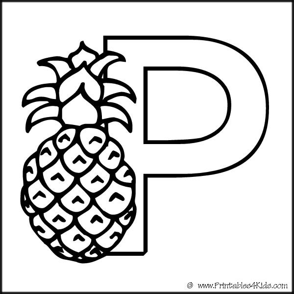 Tracing Letter P Coloring Pages