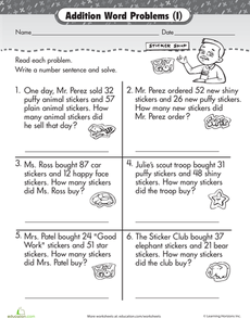 Single Digit Addition And Subtraction Word Problems