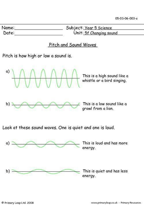 Sound Waves Worksheet Answers Pdf