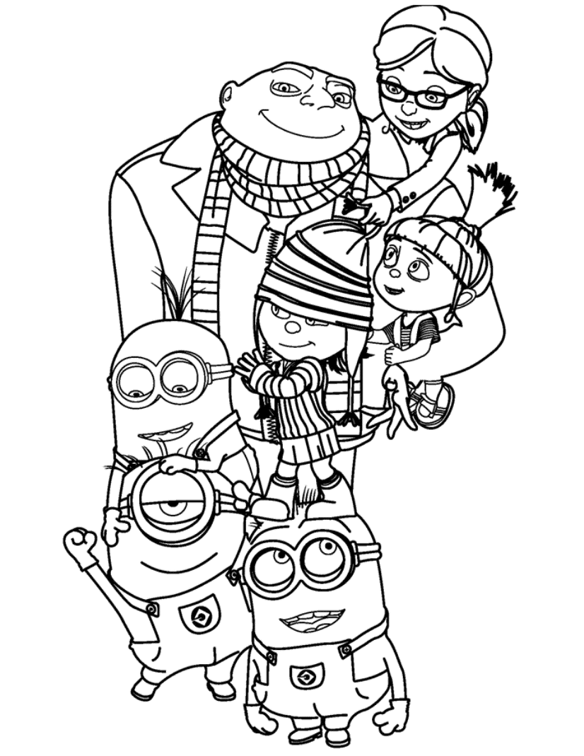 Despicable Me Coloring Pages Minions