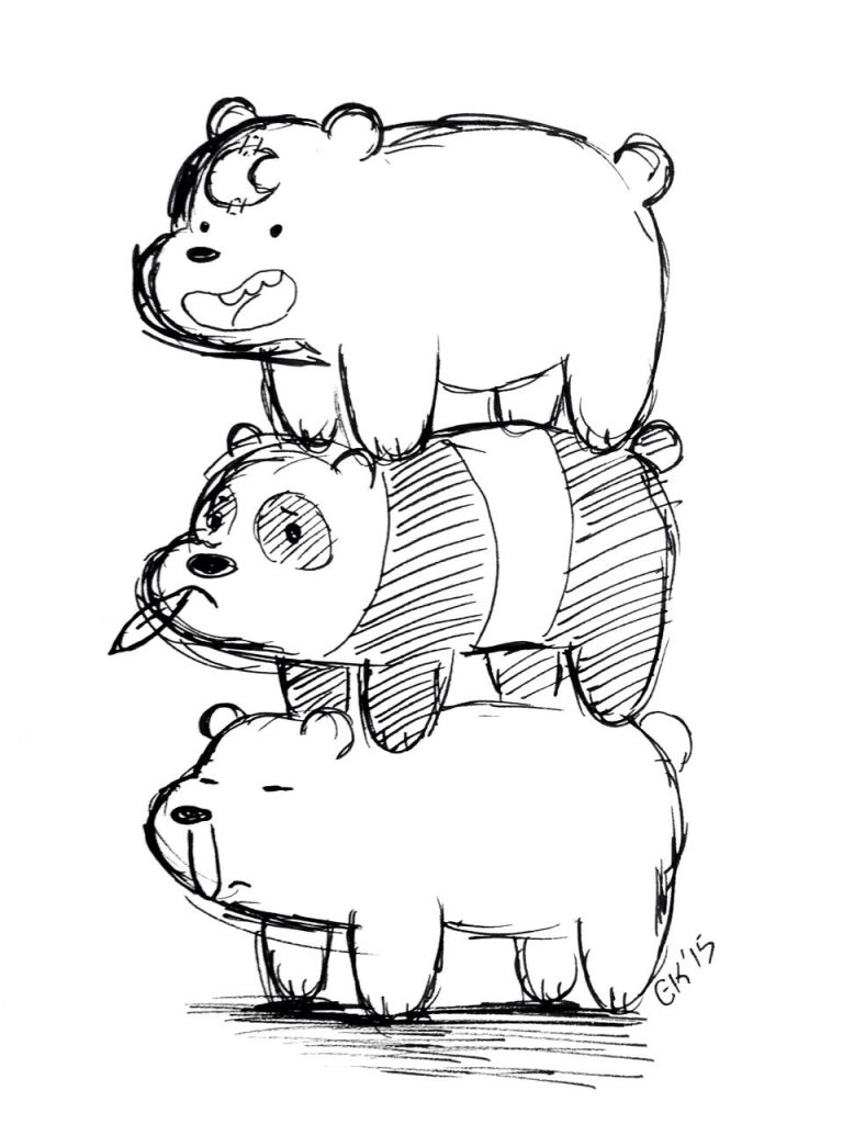 Grizzly We Bare Bears Coloring Pages