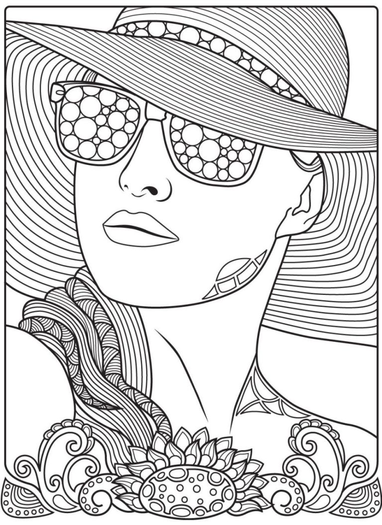 Face Coloring Pages For Adults