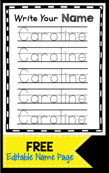 Printable Handwriting Trace Your Name Worksheets