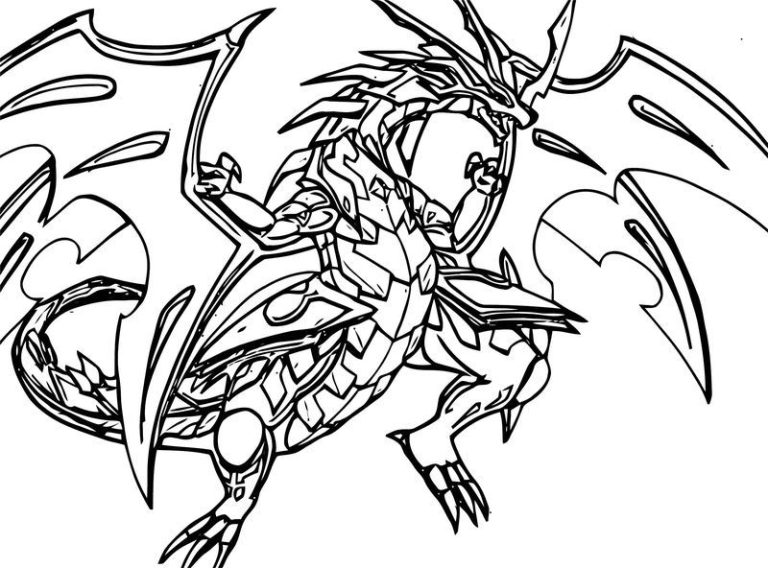 Bakugan Coloring Pages Dragonoid