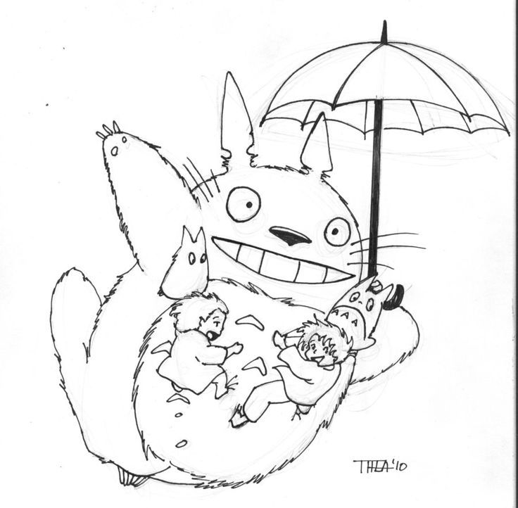 Free Totoro Coloring Pages
