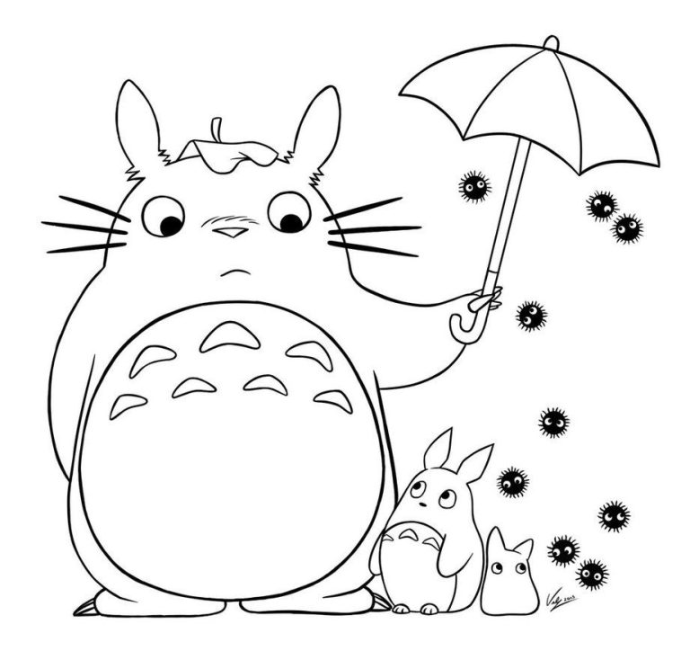 Chibi Totoro Coloring Pages