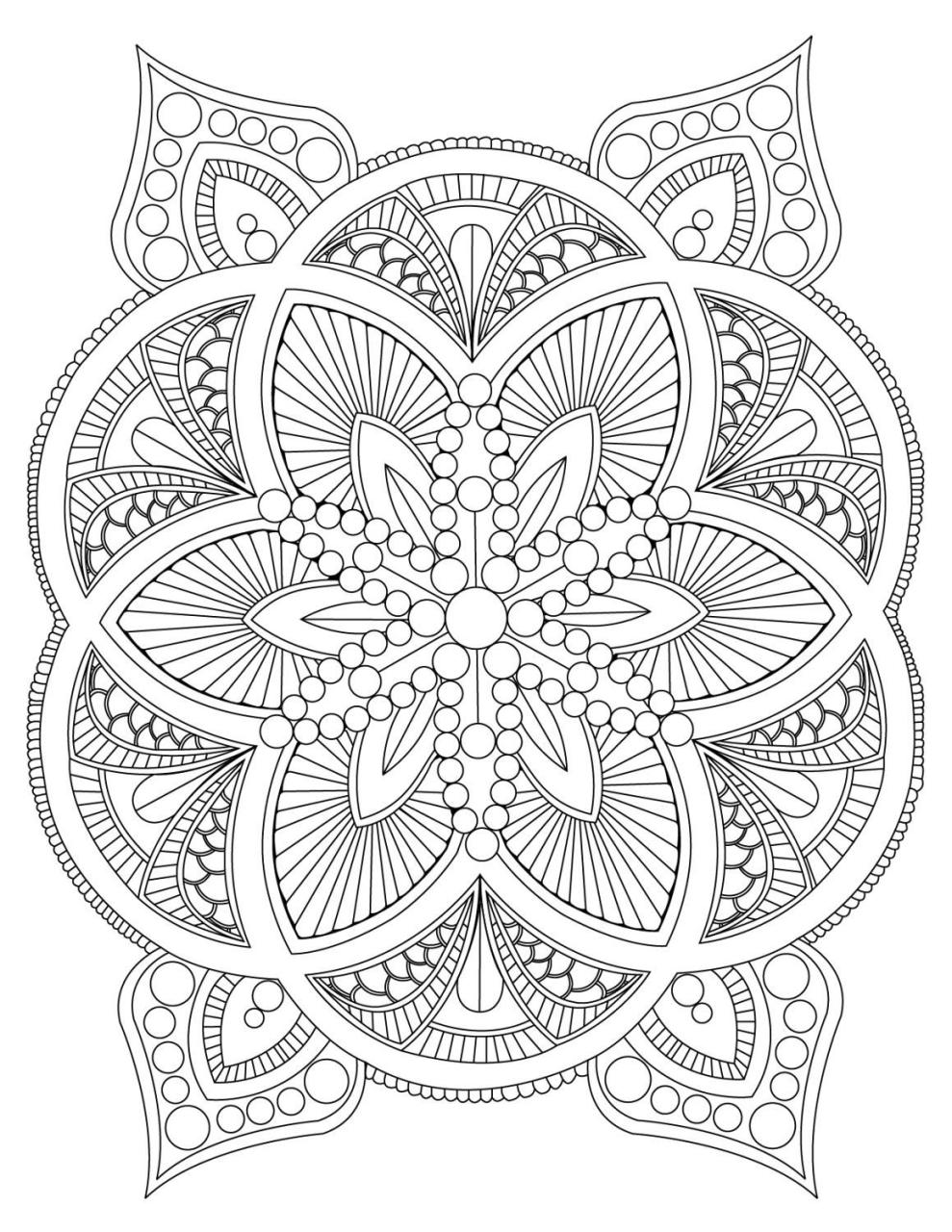 Mandala Cool Coloring Pages For Adults