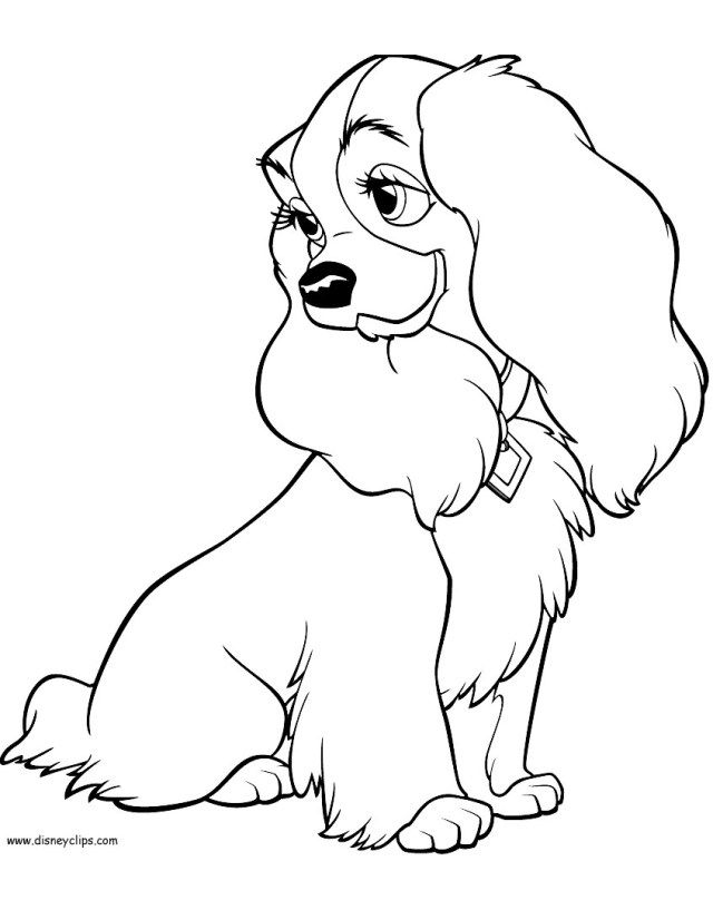 Angel Lady And The Tramp Coloring Pages