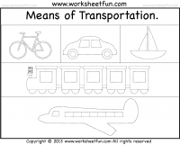 Means Of Transportation Worksheets For Kids