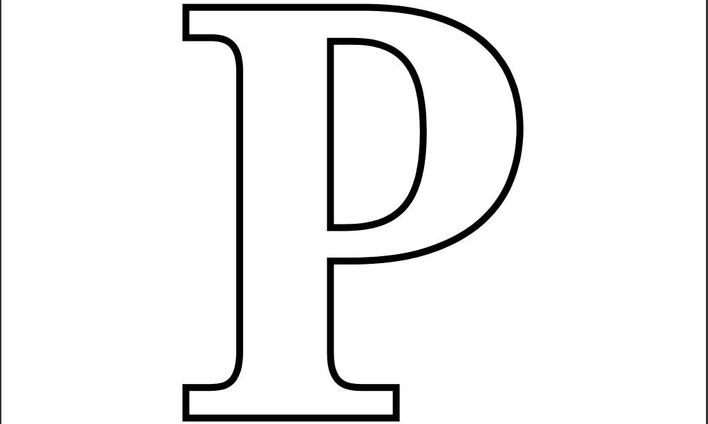 Capital Letter P Coloring Pages
