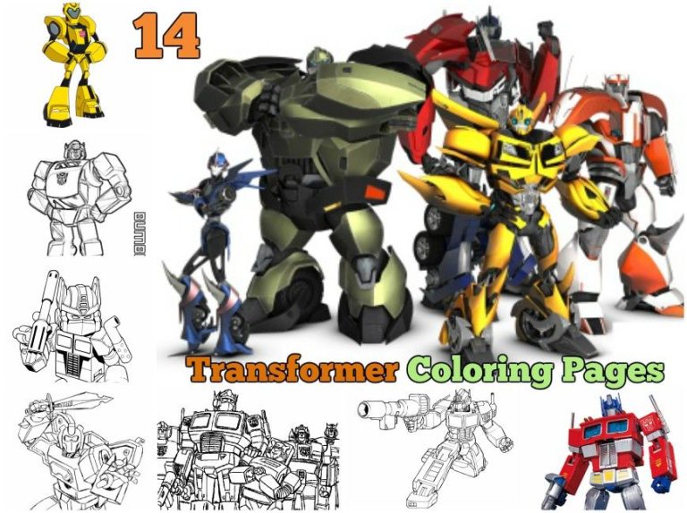 Optimus Prime Bumblebee Transformer Coloring Page