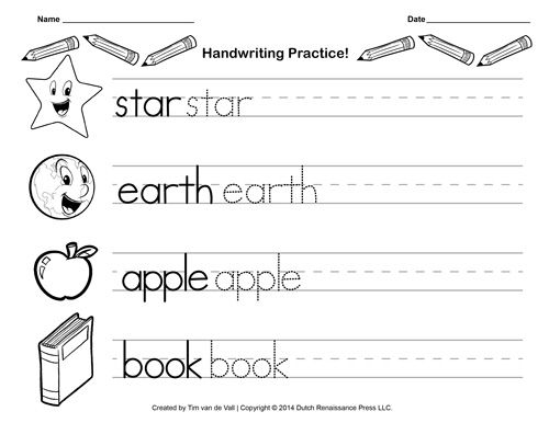 Daily Handwriting Practice Pdf Kindergarten