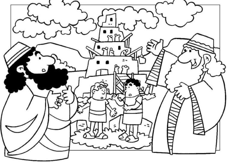Tower Of Babel Coloring Page Pdf