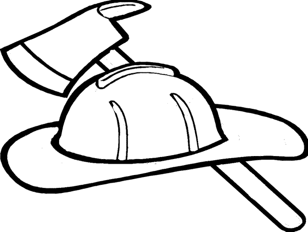 Firefighter Hat Coloring Page