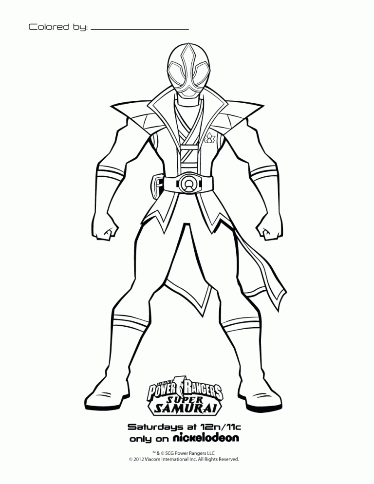 Power Rangers Colouring Pages Printable