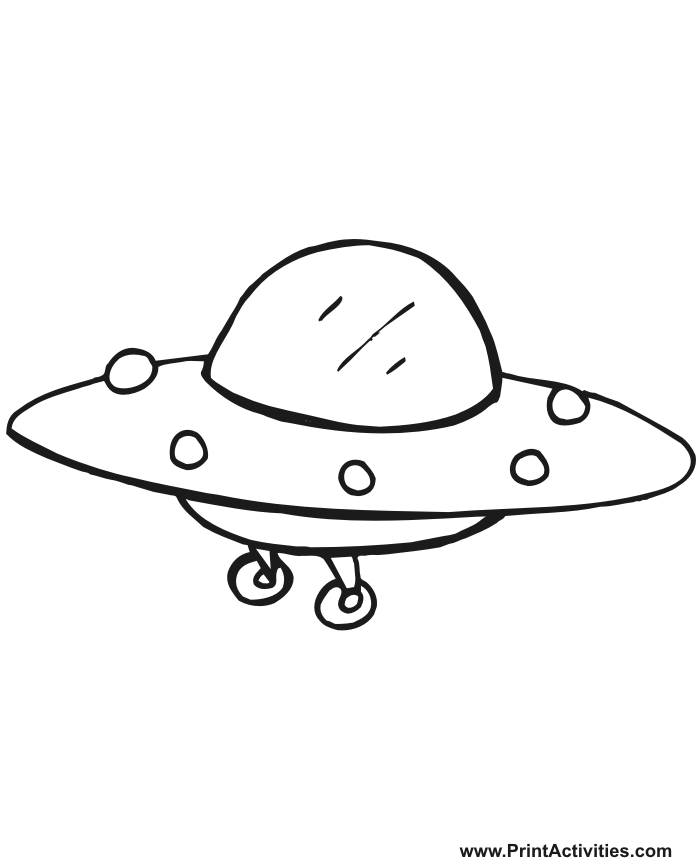 Alien Spaceship Coloring Pages