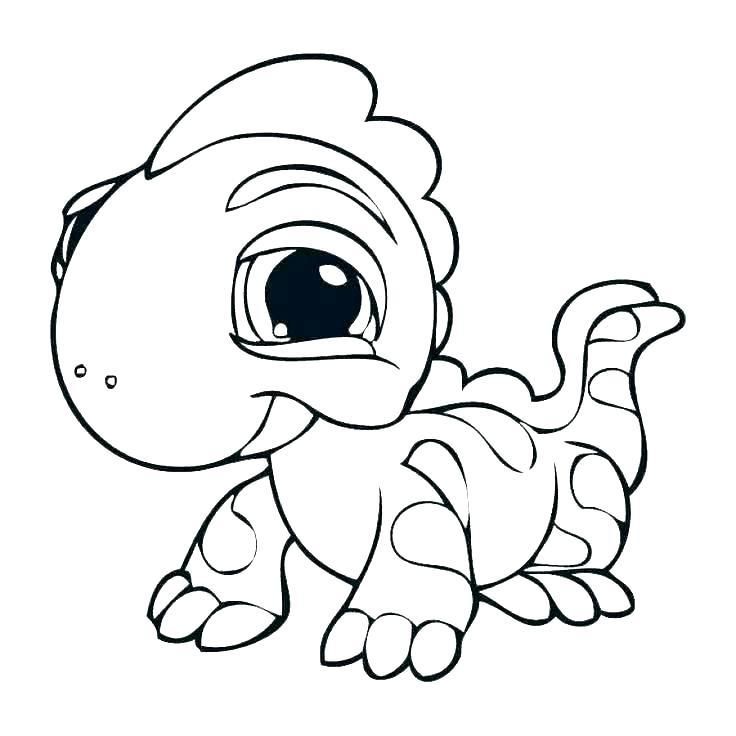 Baby Iguana Coloring Page