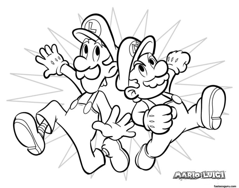 Mario And Luigi Pictures To Color