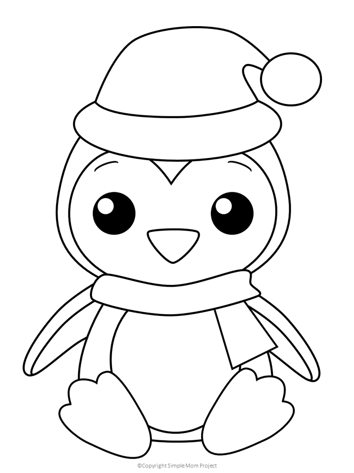 Cute Cartoon Christmas Coloring Pages