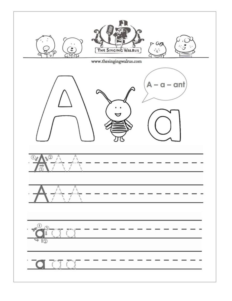 Free Printable Letter Practice Sheets Preschool