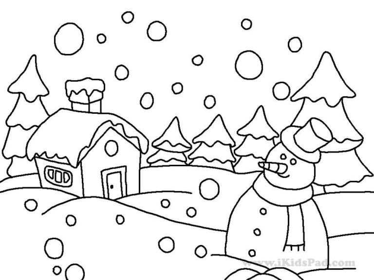 Easy Coloring Pages Winter
