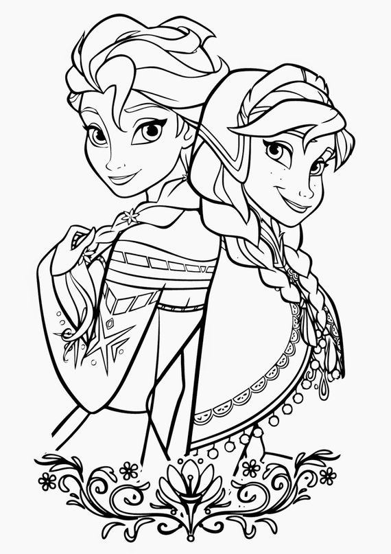 Frozen Disney Christmas Coloring Pages