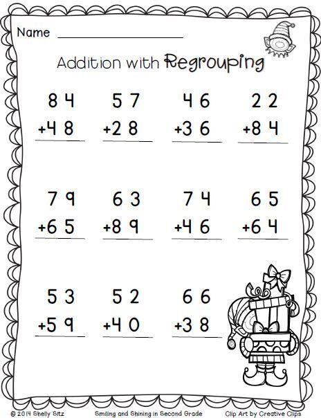 2 Digit Addition With Regrouping Free Worksheets