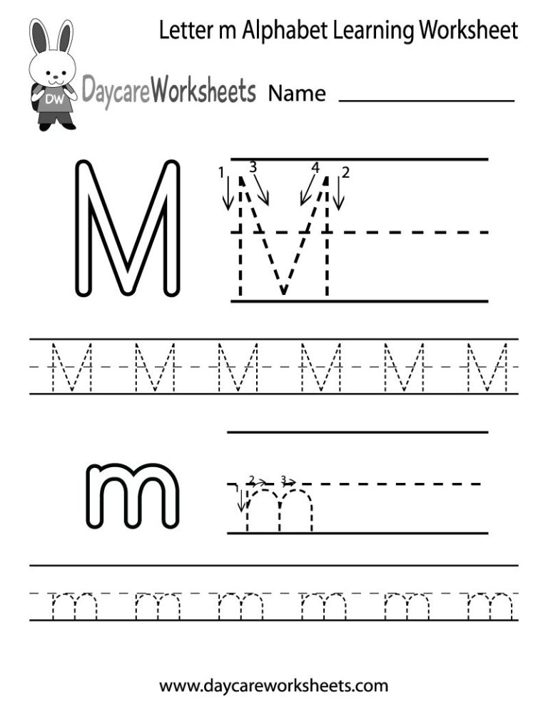 Handwriting Practice Sheets Letter M