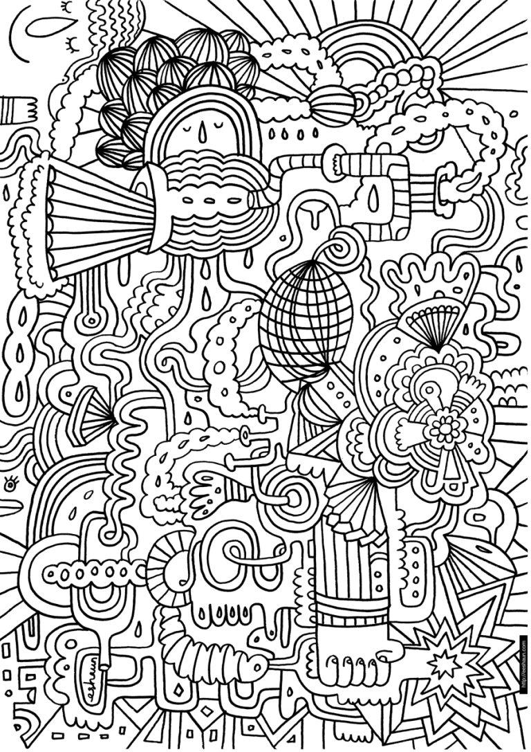 Difficult Coloring Pages Hard