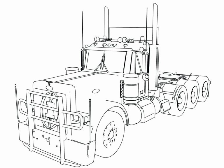 Semi Truck Coloring Pages Printable