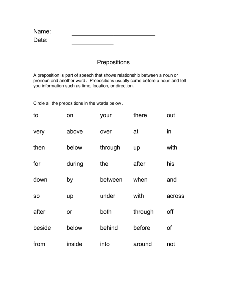 Adjective Phrase Worksheet With Answers Pdf