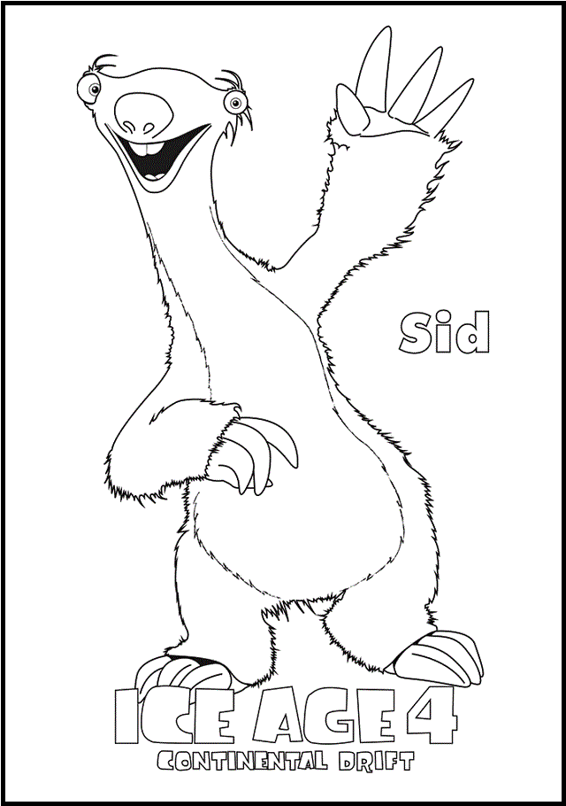 Ellie Ice Age Coloring Pages