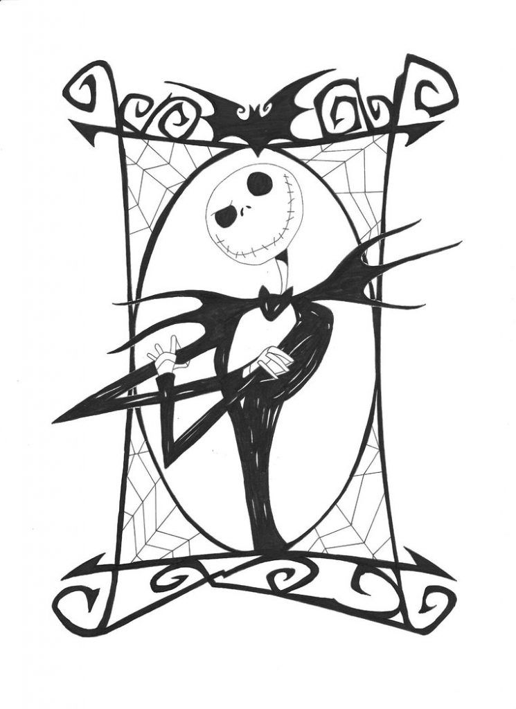 Disney Nightmare Before Christmas Halloween Coloring Pages