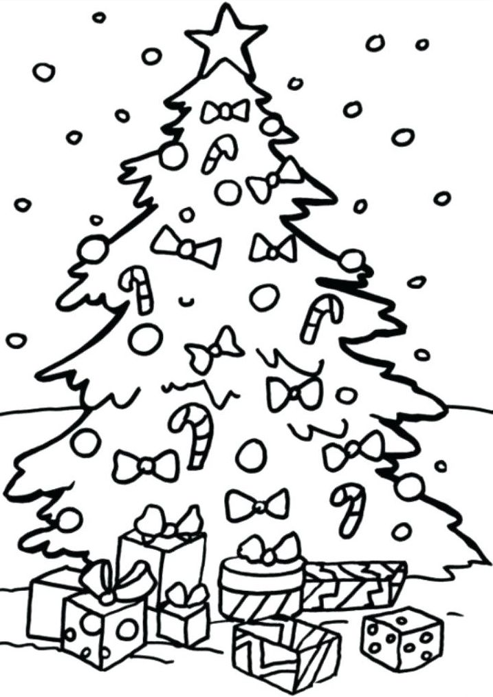 Christmas Tree Colouring Pages For Kids