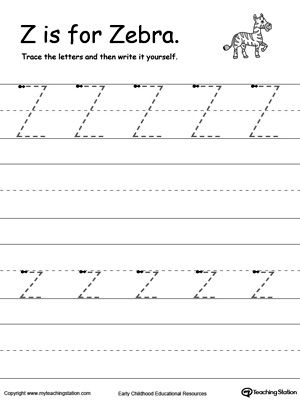 Printable Letter Z Worksheets For Kindergarten