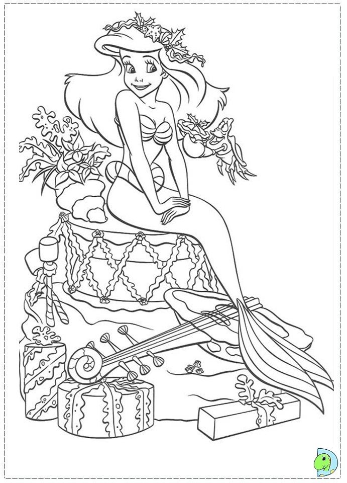 Disney Princess Christmas Coloring Pages