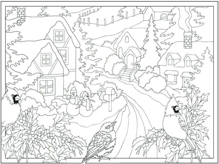 Printable Coloring Pages Winter